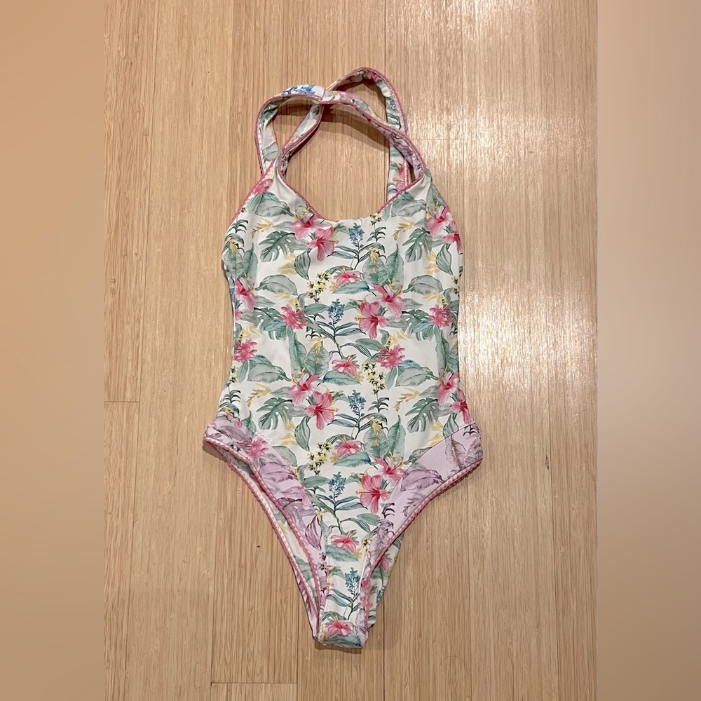 Brand New & Never been Worn LSF X Hurley 1 Piece Big Girls Reversible Swimsuit
